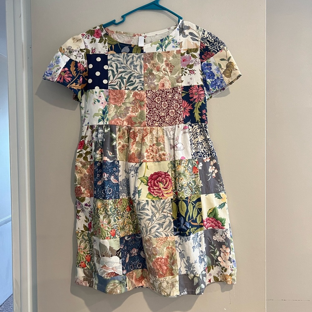 Vintage handmade patchwork babydoll dress